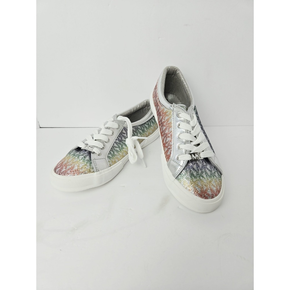Michael Kors Ima Celestia Silver Rainbow Size 5 womens glitter